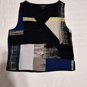 Babaton Black and White Graphic Boxy Tank Top